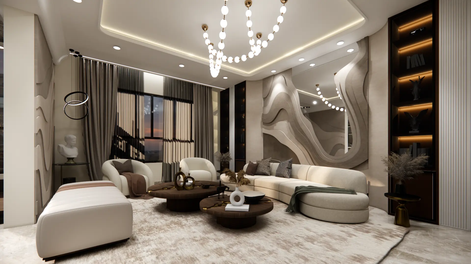 Living room alternate view — Lotus Panache, Noida
